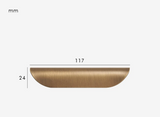 HeritageCurve Brass Cabinet Pull – Antique Shell-Design Drawer & Cabinet Handle (2.52” Center-to-Center)