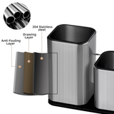 ChefPro – Luxury Stainless Steel Universal Knife Block with Antibacterial Protection