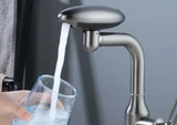 Futuristic Waterfall Bathroom Faucet with 4 Flow Modes and Hot Cold Mixer