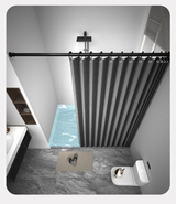 MagnaFold Foldable Magnetic Shower Curtain – Waterproof Curtain for Walk-In Showers