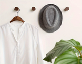 WalnutElegance Traditional Handmade Wall Hooks– 1 to 6 Walnut Wood Hooks for Jackets, Hats & Decor