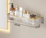 ClearSpace Acrylic Corner Shelf – Drill-Free Wall Organizer for Bathroom, Makeup & Shampoo