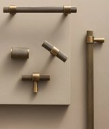 Nurlin Solid Brass T-Bar Handle – Art Deco Retro Furniture Pull, Antique Industrial Style