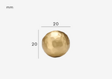 ForgeLuxe Handcrafted Solid Brass Cabinet Handle – Hammered Finish in Matte Gold & Antique Bronze (5.04 in)