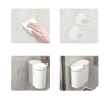SmartWave 9L Automatic Sensor Trash Can – Wall-Mounted & Waterproof for Bathroom and Kitchen
