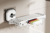 EasyTimes Foldable Shower Curtain Set – Magnetic, Waterproof & No-Drill Telescopic Rod