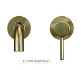 Modern Wall Mounted Dual Hole Bathroom Faucet