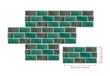 RetroBrick – 6-Piece Self-Adhesive Retro Brick Wall Sticker Set (30x15 cm / 11.8"x5.9")