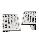 TileFlow Square Invisible Shower Floor Drain – 304 Stainless Steel Tile-In Drain Cover with Odor Trap