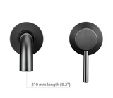 Modern Wall Mounted Dual Hole Bathroom Faucet