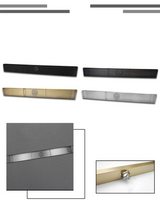 LuxoDrain Tile-In Linear Shower Drain – 600mm Brushed Gold & Grey SUS304 Stainless Steel