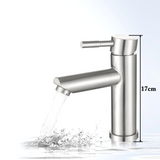 Matte Black Bathroom Sink Faucet with Single Handle Hot and Cold Mixer