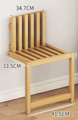 Ultra-Narrow Folding Wall Bench – Drill-Free Solid Bamboo Entryway Stool | Space-Saving Nordic Design