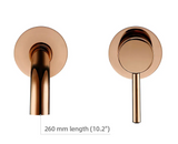 Elegant Wall-Mounted Rose Gold Brass Bathroom Faucet with Concealed Design