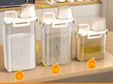 FreshSeal Airtight Grain Storage Container – Rice Dispenser Box with Lid | Moisture & Insect Proof | Clear Food Storage 1.75–3L