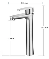 Premium Stainless Steel Bathroom Sink Mixer Tap with Hot and Cold Water Control