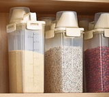 FreshSeal Airtight Grain Storage Container – Rice Dispenser Box with Lid | Moisture & Insect Proof | Clear Food Storage 1.75–3L