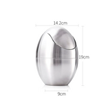 LuxBin Mini Stainless Steel Trash Can – 1.5L Compact Desk Bin with Swing Lid