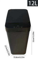 SmartBin Touchless Trash Can 12L – Automatic Sensor Waste Bin for Bathroom, Kitchen & Office