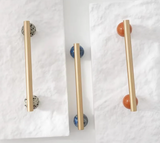 NordicLux Marble & Brass Cabinet Handles – Elegant Drawer & Cabinet Knobs in Scandinavian Design