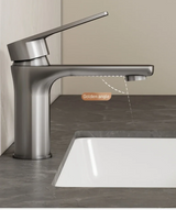 Modern Stainless Steel Bathroom Sink Faucet – Single Handle Basin Mixer for Hot and Cold Water