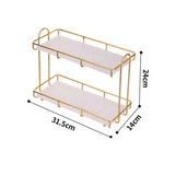 AquaSteel DuoShelf – Waterproof Double-Tier Bathroom & Kitchen Metal Shelf