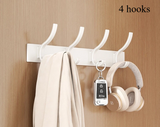 Luxe BlackHook Aluminium Wall Hooks – Clothes & Towel Rack for Bathroom and Kitchen