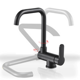 Foldable 360° Swivel Kitchen Faucet with Dual Spray Modes and Hot and Cold Mixer