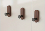 NordicWood Wall Hooks – Walnut Wood, Self-Adhesive & Multifunctional (2 or 5 Pieces)