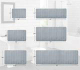 LuxSoft Memory Foam Bath Mat – Non-Slip Water-Absorbent & Machine-Washable – Comfortable 3D Bathroom Rug