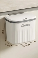 FlexiBin Kitchen Wall Trash Can – 8.5L / 12L with Lid – Hygienic Bin for Cabinets, Under-Sink & Compost