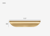 HeritageCurve Brass Cabinet Pull – Antique Shell-Design Drawer & Cabinet Handle (2.52” Center-to-Center)