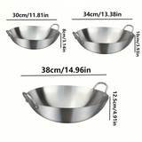 ChefMaster – Large Stainless Steel Wok with Dual Handles