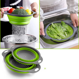 FlexiDrain – Collapsible Silicone Washing & Draining Basket