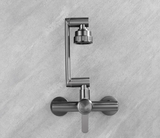 Wall Mounted Stainless Steel Kitchen Faucet with 4 Spray Modes and 360° Swivel Mixer
