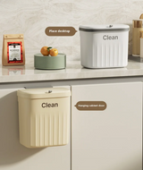 FlexiBin Kitchen Wall Trash Can – 8.5L / 12L with Lid – Hygienic Bin for Cabinets, Under-Sink & Compost