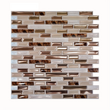 Golden Mosaic Luxe – Peel & Stick Wall Tiles | Elegant Gold 3D Mosaic, Waterproof