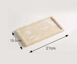 Travella Travertine Bathroom Set – Luxury Stone Soap Dispenser & Bathroom Organizer