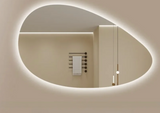 Luminaire Irregular LED Bathroom Mirror – Smart Touch, Creative Backlit Design