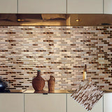 Golden Mosaic Luxe – Peel & Stick Wall Tiles | Elegant Gold 3D Mosaic, Waterproof