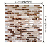 Golden Mosaic Luxe – Peel & Stick Wall Tiles | Elegant Gold 3D Mosaic, Waterproof