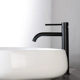 AUREVO Rose Gold Bathroom Faucet – Tall Single-Handle Basin Mixer with Hot & Cold Water