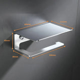 LuxuRoll Aluminium Toilet Paper Holder with Shelf – Multifunctional Bathroom Organizer for Phone & Accessories