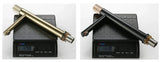 Modern Knurled Handle Bathroom Sink Faucet in Matte Black and Rose Gold Finish