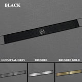 LuxoDrain Tile-In Linear Shower Drain – 600mm Brushed Gold & Grey SUS304 Stainless Steel