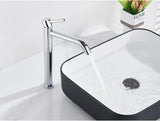 Modern Bathroom Sink Faucet in Black or Gold Finish – Single Handle Basin Mixer for Hot and Cold Water