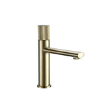 Modern Knurled Handle Bathroom Sink Faucet in Matte Black and Rose Gold Finish