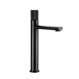 Modern Knurled Handle Bathroom Sink Faucet in Matte Black and Rose Gold Finish