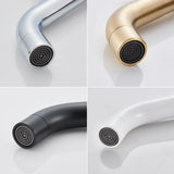 Modern Bathroom Sink Faucet in Black or Gold Finish – Single Handle Basin Mixer for Hot and Cold Water