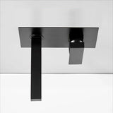 Matte Black Wall Mounted Brass Basin Faucet – Mirror Finish Square Sink Mixer Tap | Hot & Cold | Modern Luxury Design